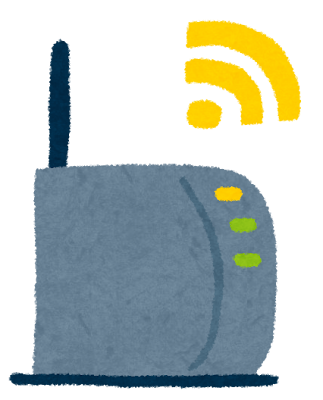 Wi-Fi無線ルーターのイラスト