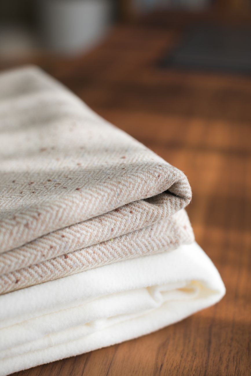 close up of bent linen