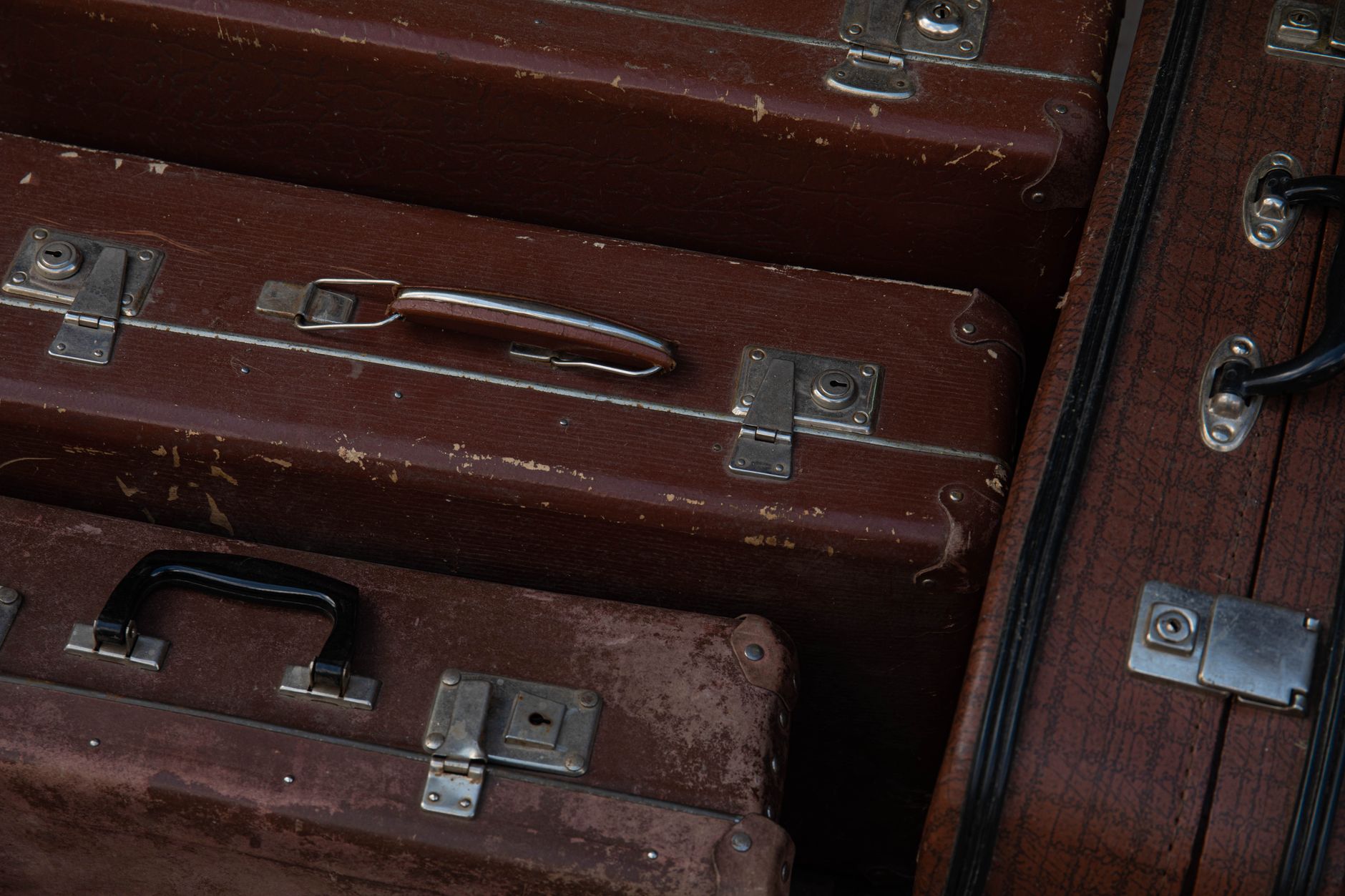 brown briefcase in close up shot