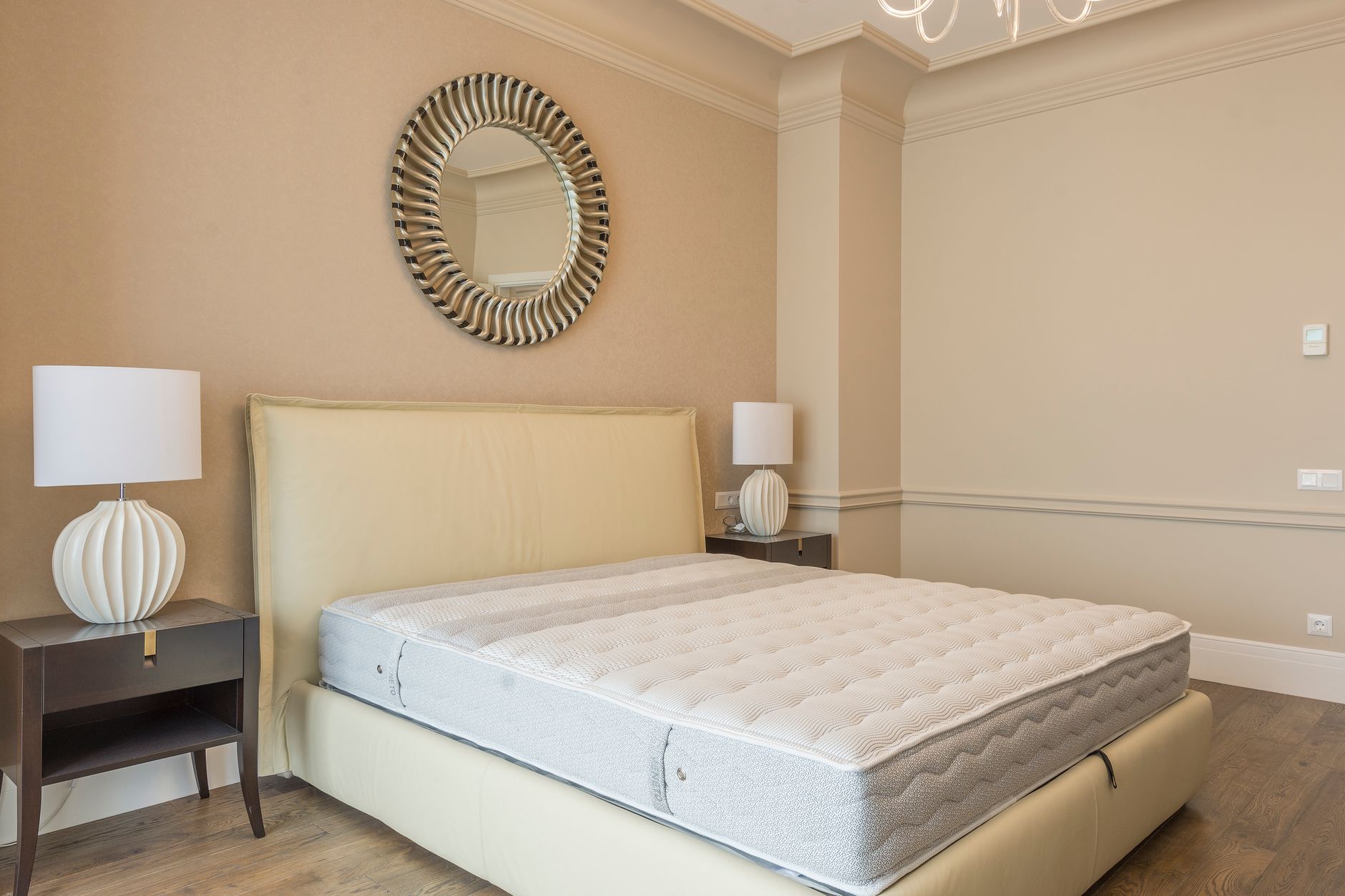 a bed in a bedroom