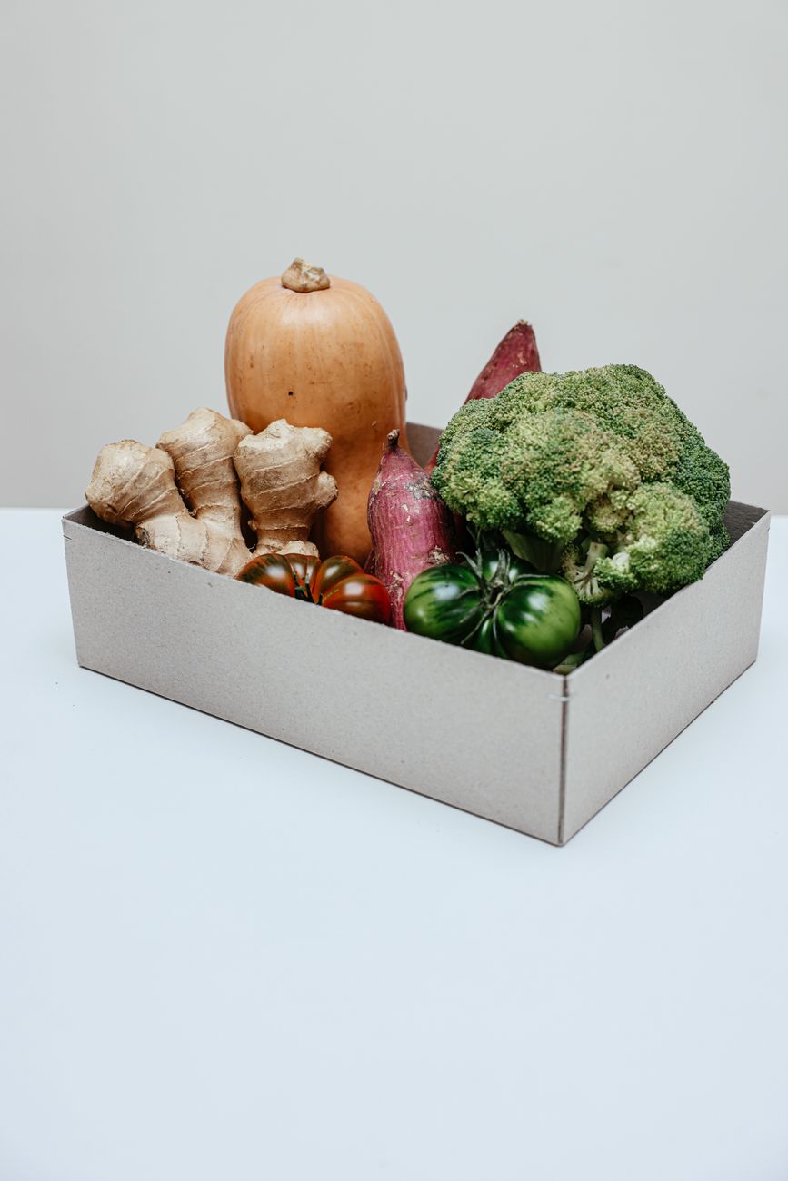 a box of assorted vegetables